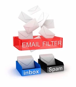 email filter for inbox and spam